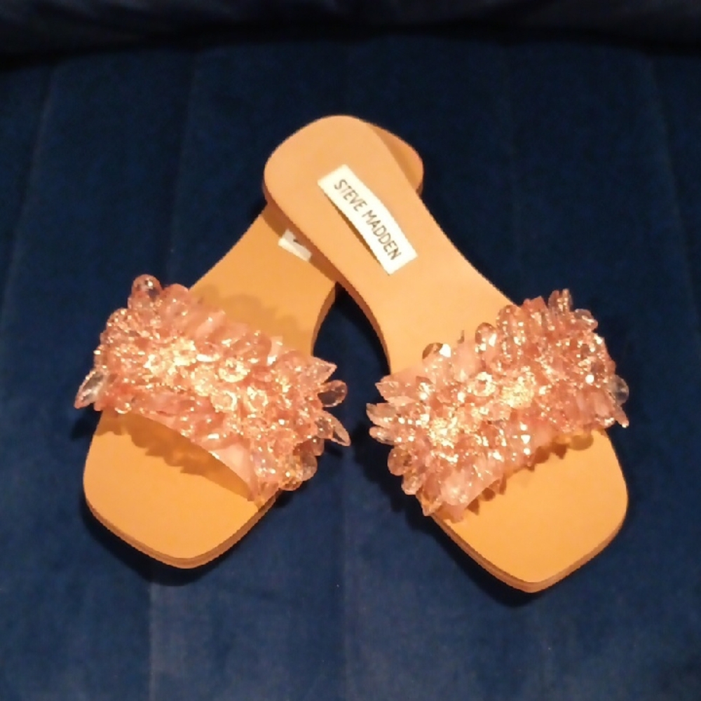 Steve Madden Pink Embellished Women's Sandals